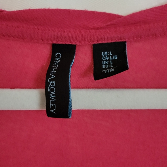 Cynthia Rowley 3/4 Sleeve Knit Top Size Large - Picture 2 of 4